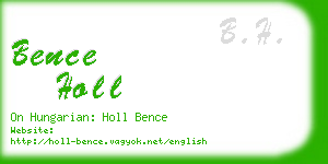 bence holl business card